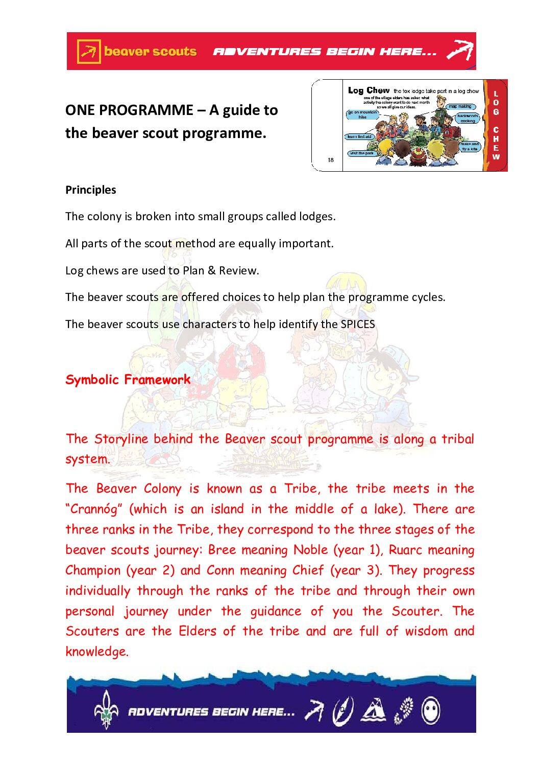 one programme guide beaver scouts